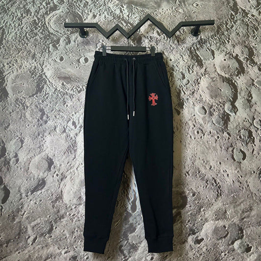 Chrome Hearts Red Cross Applique Lounge Pants (Black)